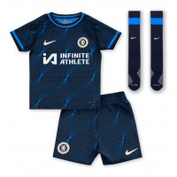 Camisa de time de futebol Chelsea Axel Disasi #2 Replicas 2º Equipamento Infantil 2023-24 Manga Curta (+ Calças curtas)